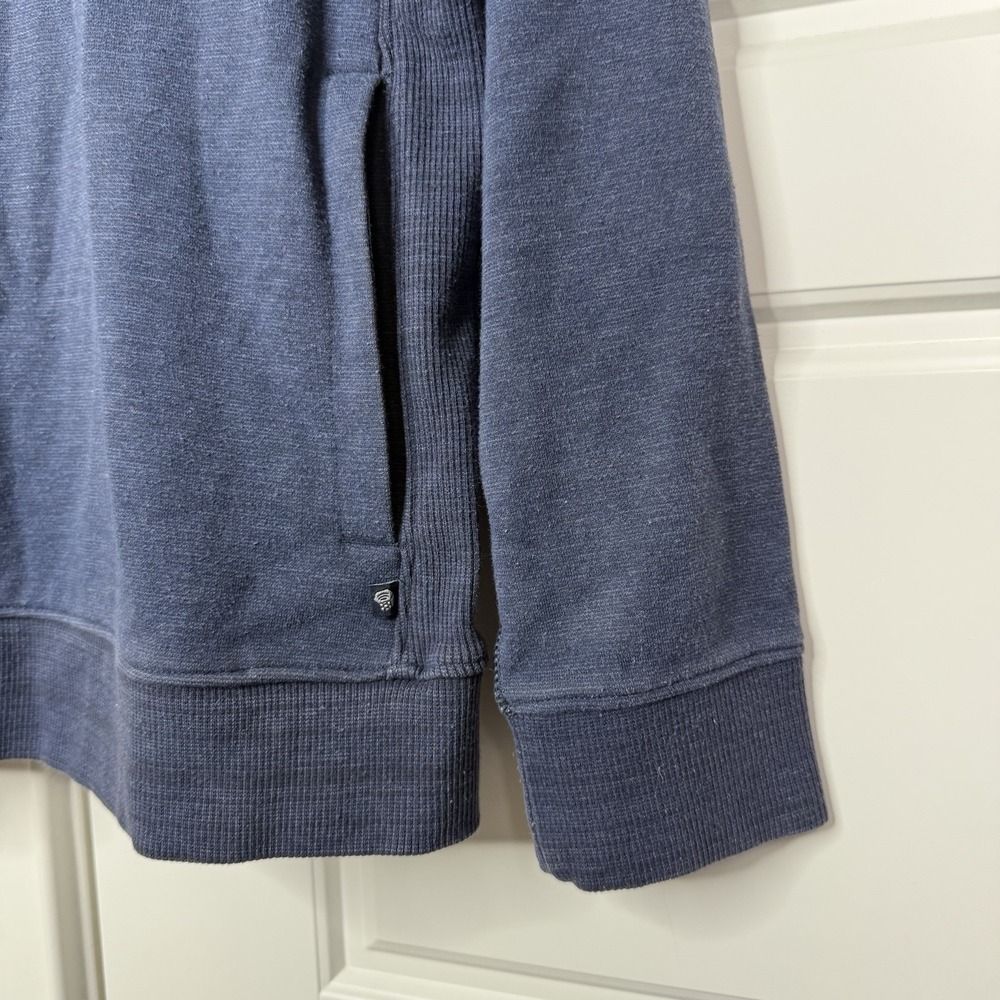 Mountain Hardwear Sweatshirt Mens Medium Blue Crewneck Pullover Pockets Workwear - Picture 3 of 10